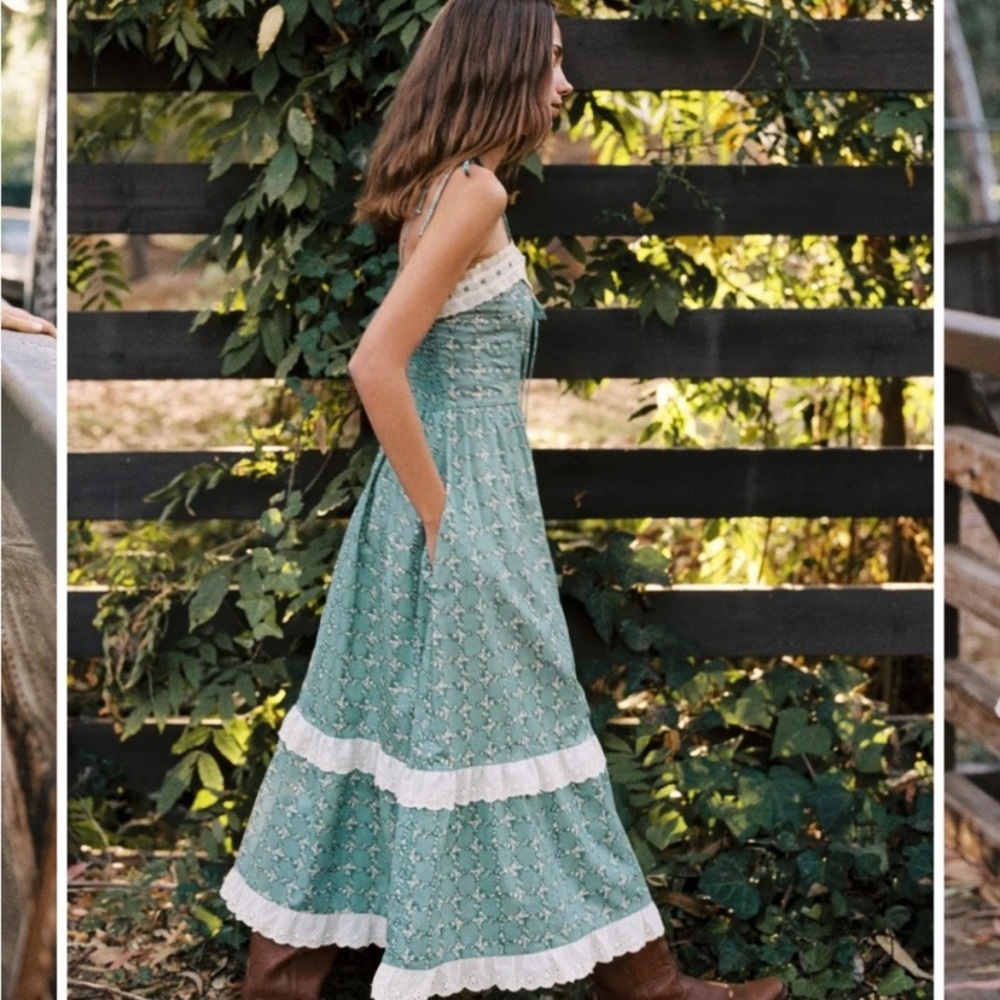 ⚡️SALE! Christy Dawn EMMA🎀Dress EUC! In Sage Trellis! Size Small! - Picture 3 of 15